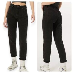 BDG Urban Outfitters High Rise Mom Corduroy Pants Black Size 24